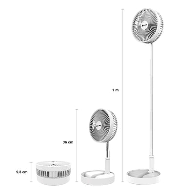 SunKing Foldable Battery Powered Fan - Adjustable Size