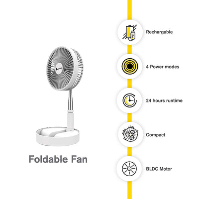 SunKing Foldable Battery Powered Fan - Adjustable Size