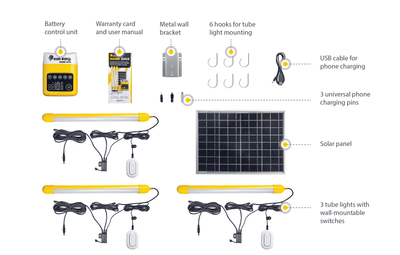 Sun King Home 200X - Solar Lights System, PowerBank, USB Charger