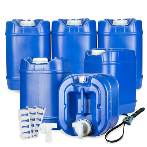 15 Gallon New Water Storage Barrel, 1-2 inch & 1 3/4 inch caps