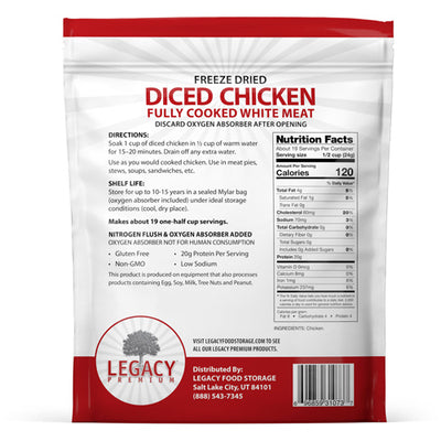 100% USDA Freeze Dried Chicken Dices